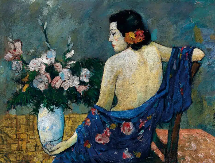 潘玉良（1899－1977）藍衣貴婦