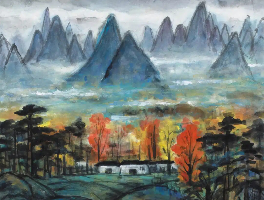 林風眠（1900－1991）遠山秋林