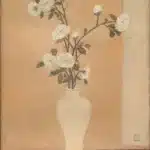 常玉（1895－1966）白菊與白瓶的靜物