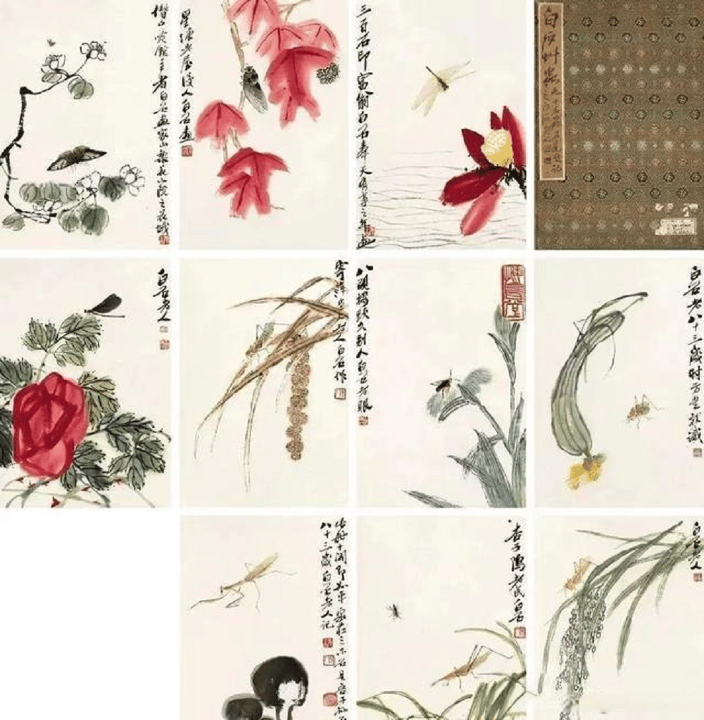 齊白石作品價格介紹：花草工蟲冊