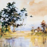 石川欽一郎（1871－1945）琵琶湖畔大溝