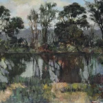 祁連（B.1965）湖濱倒影