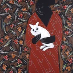 梁奕焚（B.1937）少女與兔子