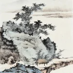 胡念祖（1927－2019）湖濱秋色