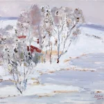 毛岱宗（B.1955）雪落水邊