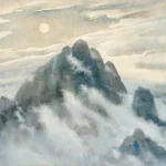 潘思同（1903－1980）黃山天都峰月夜