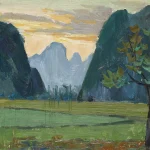 凃克（1916－2012）有小樹的風景