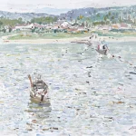 毛岱宗（B.1955）甌江夕照印象
