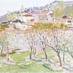 毛岱宗（B.1955）柿子紅時麥苗新