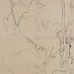 高劍父（1879－1951）；楊善深題； 秋棠雙鷺寫生稿