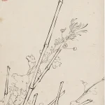 高劍父（1879－1951）；楊善深題；竹與蟲寫生稿