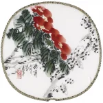 吳平（1920－2019）牡丹 成扇