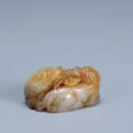 明 和闐白玉雙歡