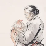 楊之光（1930－2016）老婦寫生圖