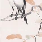 徐悲鴻（1895－1953）；溥儒題；枝頭雙宿