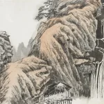 李義弘（1941－2023）觀瀑圖