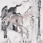 任伯年（1840－1895）秋郊牧馬