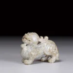 魏晉時期 青玉雕辟邪