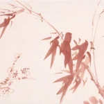 李苦禪（1899－1983）；米景揚題；硃砂松竹蘭