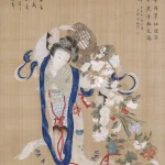 金城（1878－1926）；溥伒題；散花圖