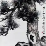 陳子和（1910－1984）／黃君璧（1898－1991）松石並壽