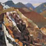 陳永森（1913－1997）岩山秋畫