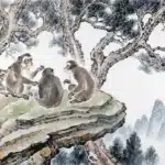 林玉山（1907－2004）群猴嬉春