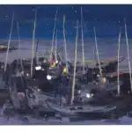 吳冠中（1919－2010）海之夜