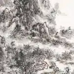 黃賓虹（1864－1955）虎兒筆力能扛鼎山水軸
