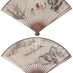 謝之光（1899－1976）童戲圖／張大千（1899－1983）秋山泊舟