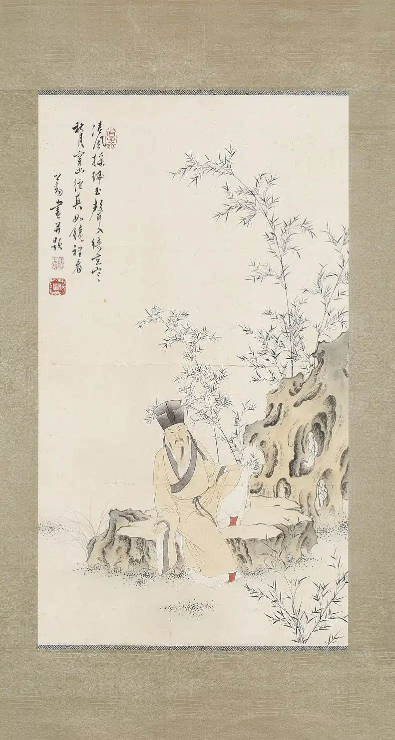 溥儒(溥心畬)(1896-1963)竹蔭高仕圖 - 長流美術館