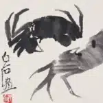 齊白石（1864－1957）雙蟹圖