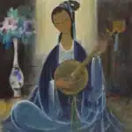 林風眠（1900－1991）撫琴藍衣仕女