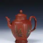 馮彩霞（清）梅蘭竹菊彩繪宮燈紫砂壺