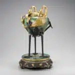 銅胎掐絲琺瑯三足鶴