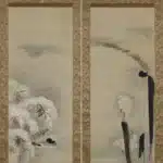 狩野探信（1653－1718）白鷺鴛鴦圖一對