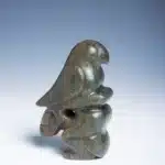 良渚文化  和闐玉雕鷹熊擺件
