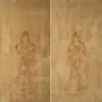 溥儒（溥心畬）（1896－1963）摹敦煌莫高窟唐人菩薩像一對