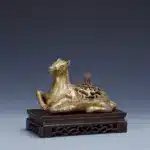 大明宣德年製 銅鎏金馬型香薰
