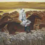 朝倫．巴特爾（B.1951）烏拉特的黃昏 (急駛的馬 群-1)